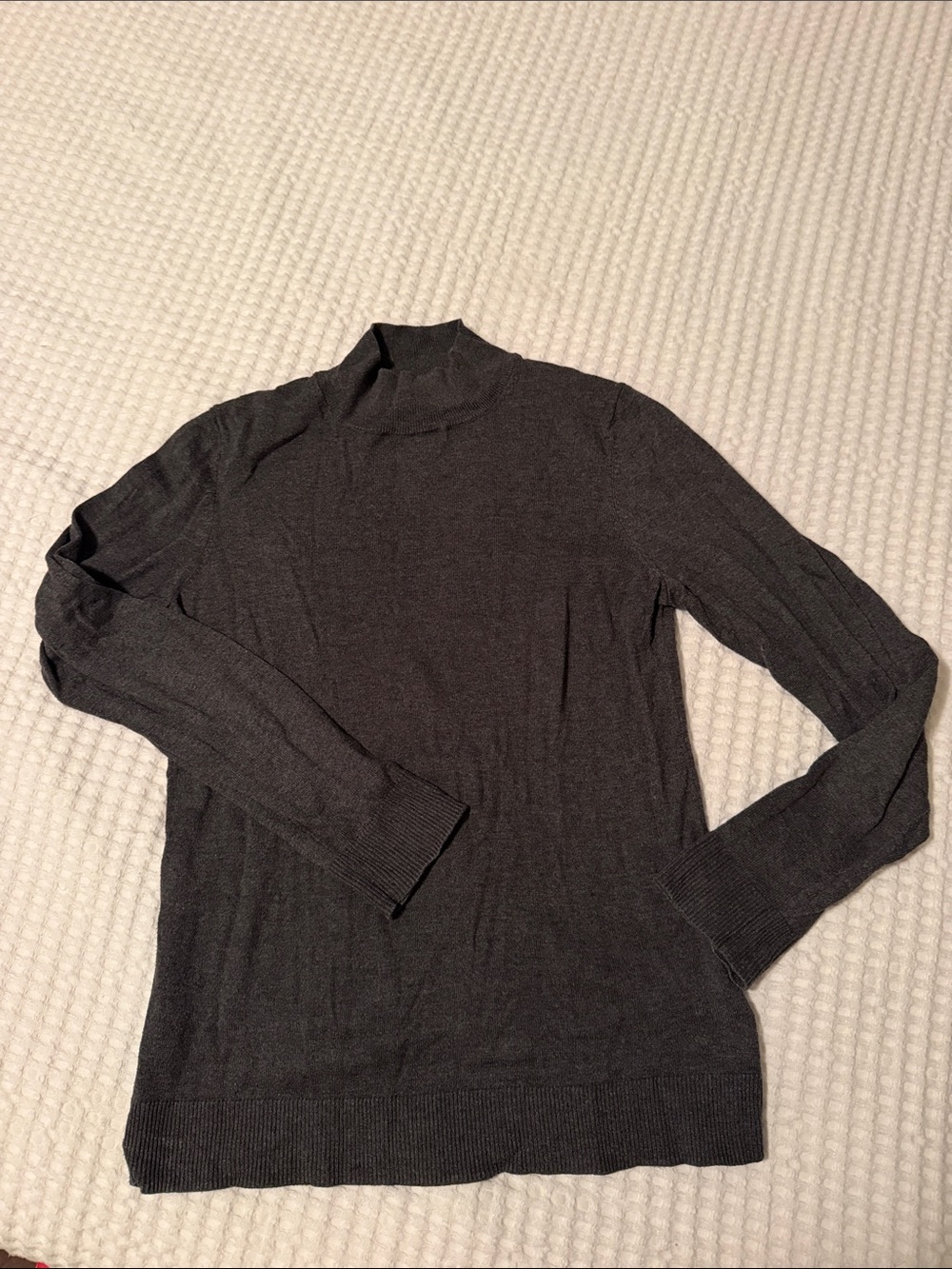 Women's Dark Gray Mock Neck Sweater